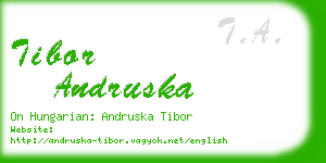 tibor andruska business card